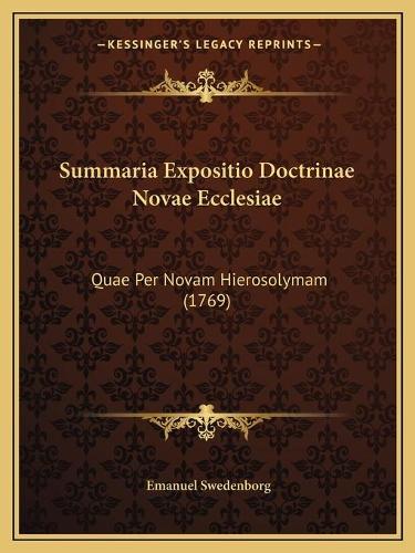 Summaria Expositio Doctrinae Novae Ecclesiae