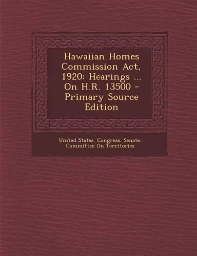 Hawaiian Homes Commission ACT, 1920