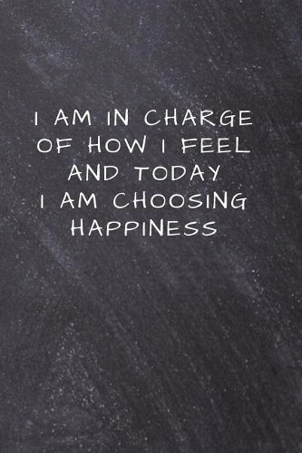 I am in charge of how I feel and today I am choosing happiness