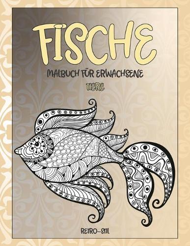 Malbuch für Erwachsene - Retro-Stil - Tiere - Fische