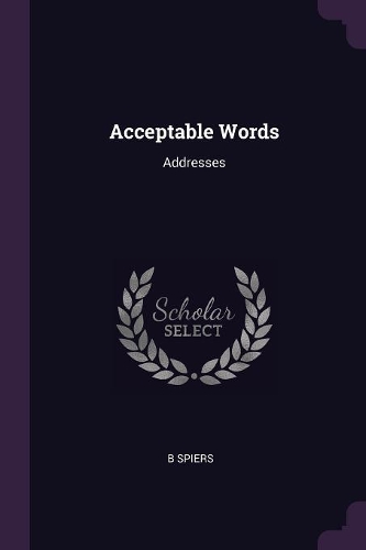 Acceptable Words: Addresses