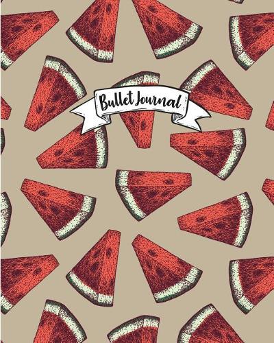 Bullet Journal: Red Watermelon Pattern Cover: Notebook, Bullet Journal Dotted Grid, 120 Pages (8 X 10)