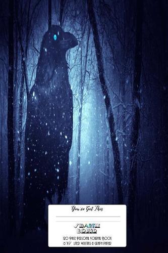 Personal Journal with Lined Writing & Graph Paper 6"x9" Notebook 120 Pages: Blue Eyed Raven Cover Design