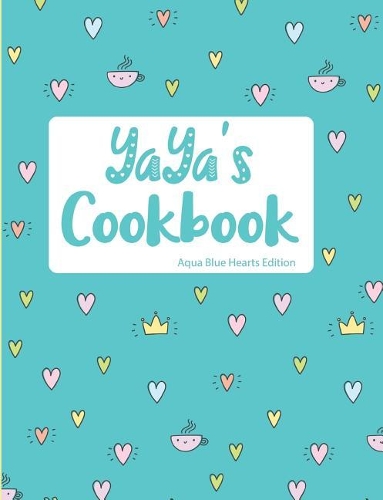 Yaya's Cookbook Aqua Blue Hearts Edition