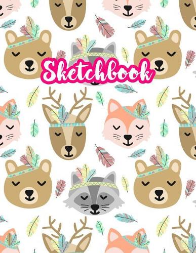 Sketchbook: Cute Drawing Note Pad and Sketch Book for Kids, Girls and Adult - Large 8.5 x 11 Matte Cover with White Interior (Perfect for Sketching, Coloring, W