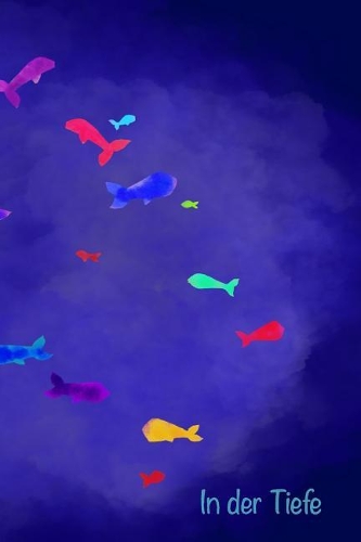 In der Tiefe: Fisch Notizbuch, Tagebuch Bullet journal, Soft Cover mit 100 blanko mit kleinem Bild Seiten, 6x9