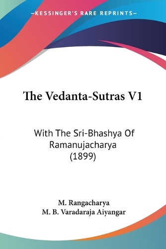 The Vedanta-Sutras V1
