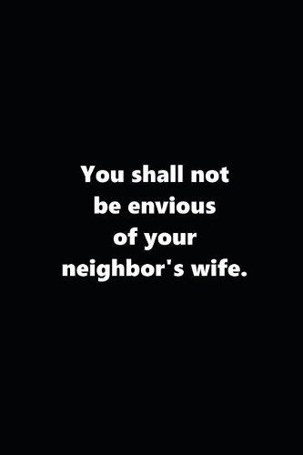 Religious Journal 9th Commandment Modern Black White: (notebook, Diary, Blank Book)