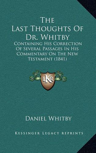 The Last Thoughts of Dr. Whitby