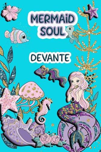 Mermaid Soul Devante: Wide Ruled Composition Book Diary Lined Journal