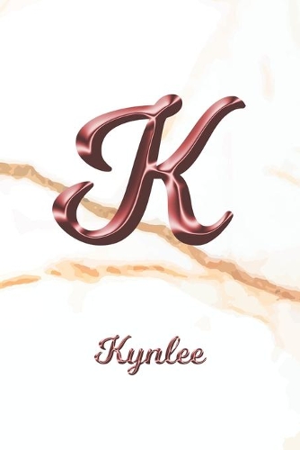 Kynlee: Sketchbook - Blank Imaginative Sketch Book Paper - Letter K Rose Gold White Marble Pink Effect Cover - Teach & Practice Drawing for Experienced & As