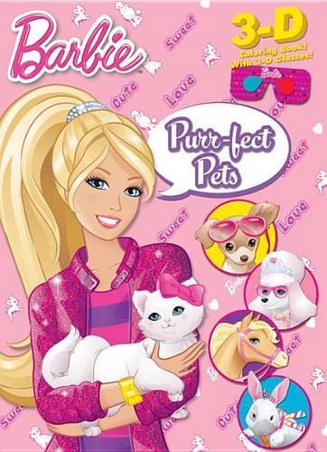 Purr-Fect Pets (Barbie): 3D Coloring Book! With 3D Glasses!(3-D Coloring Book)
