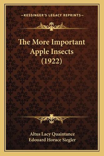 The More Important Apple Insects (1922)