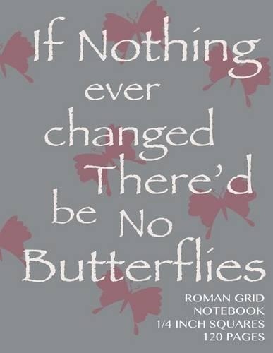 Roman Grid Notebook 1/4 inch squares 120 pages: If Nothing Ever Changed Notebook with gray cover, squared notebook, roman grid of quarter inch squares, perfect bound, ideal for writing, math sums,