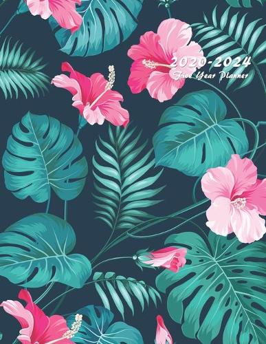 2020-2024 Five Year Planner: 60-Month Schedule Organizer 8.5 x 11 with Floral Cover (Volume 5)