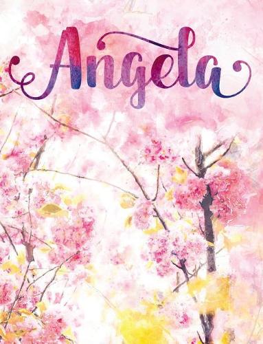 Angela: Personalized Journal - A Pink Cherry Blossom Diary