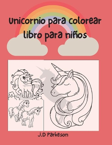 Unicornio para colorear libro para niños