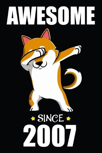 12th Birthday Cute Dabbing Dog: Blank Lined Journal, Notebook, Diary, Planner Awesome Happy 12th Birthday 12 Years Old Gift For Boys And Girls