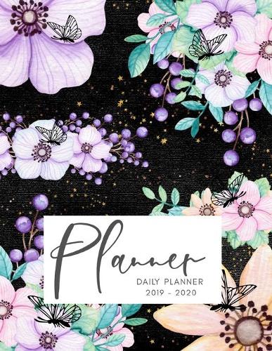 2019 2020 15 Months Floral Butterflies Daily Planner