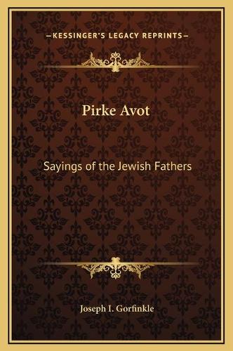 Pirke Avot: Sayings of the Jewish Fathers(English)