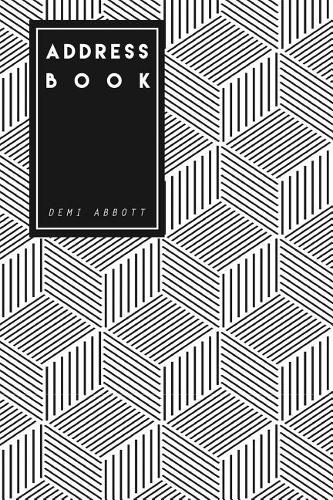 Address Book: Black & White Geometric Design - Contacts, Addresses, Phone Numbers, Emails & Birthday