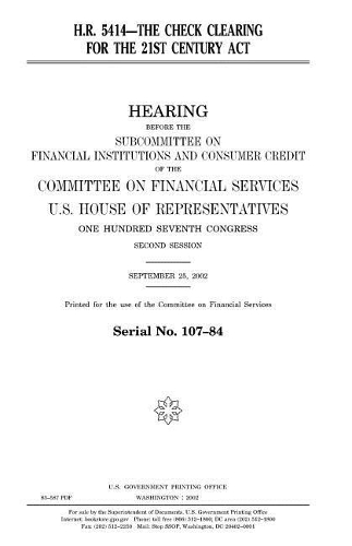 H.R. 5414--The Check Clearing for the 21st Century ACT
