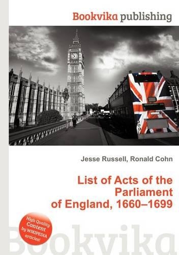 List of Acts of the Parliament of England, 1660-1699
