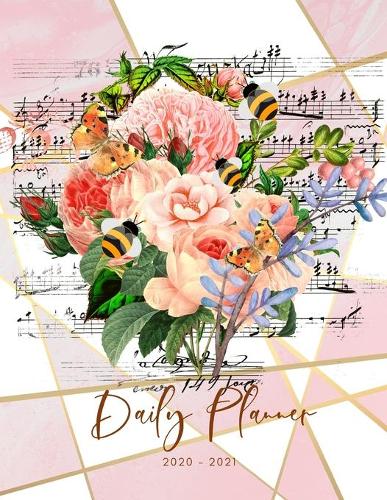2020 2021 15 Months Floral Music Daily Planner