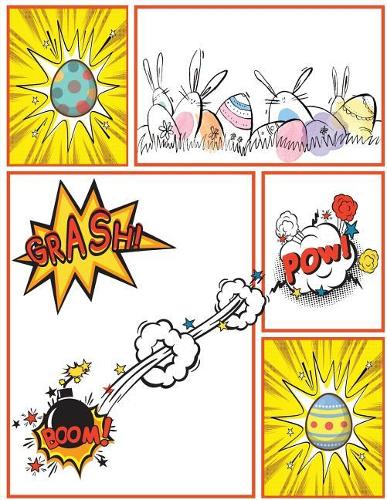 Blank Comic Panel Sketchbook: Easter Pattern, Variety of Templates, Large 8.5"x11,"120 Pages of Drawing-Paneled Paper, Painting or Drawing Your Own Superhero or Bible Comics, Ill