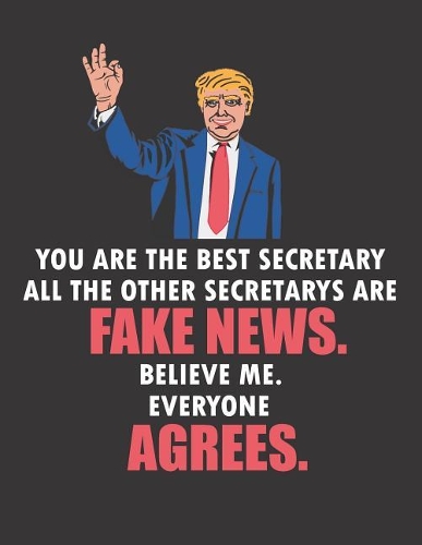 You Are the Best Secretary All the Other Secretarys Are Fake News. Believe Me. Everyone Agrees: Funny Blank Line Secretary Notebook / Journal (8.5 X 11 - 110 Pages)