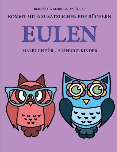 Malbuch für 4-5 jährige Kinder (Eulen)