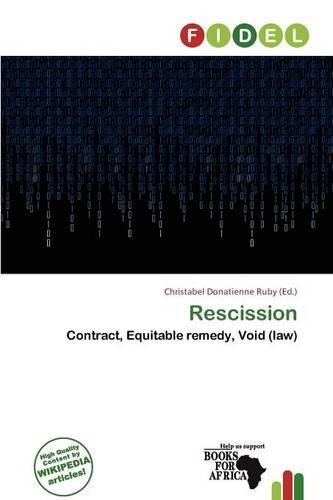 Rescission: (English)