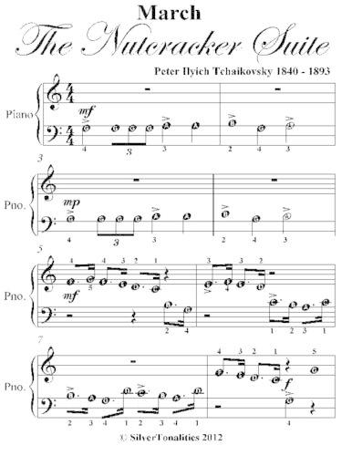 March the Nutcracker Suite Beginner Piano Sheet Music