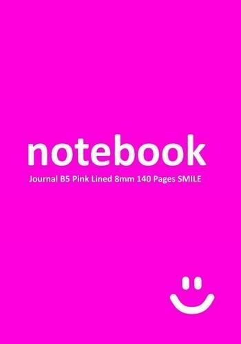 Notebook Journal B5 Pink 8mm 140 pages SMILE