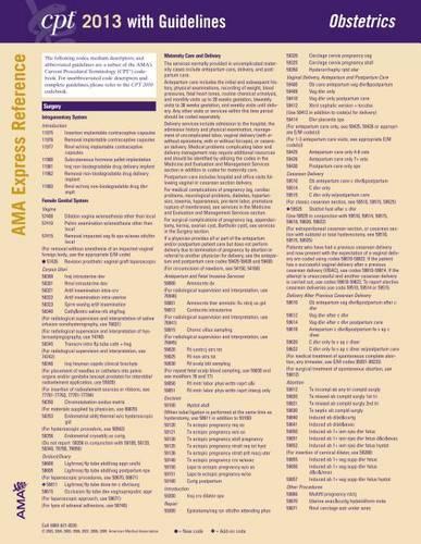 CPT Express Reference Coding Cards: Obstetrics