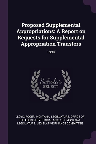 Proposed Supplemental Appropriations