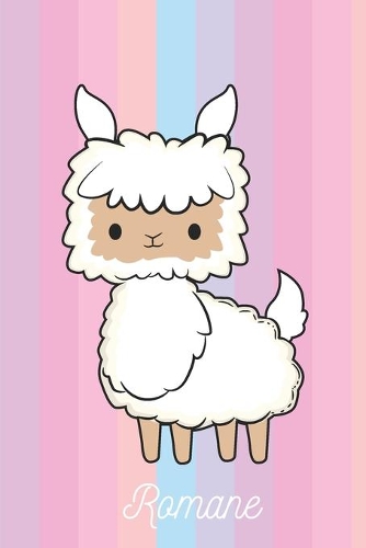 Romane: Lama Mouton: Personalisé Carnet De Notes Cadeau Ligné Pour Les Filles Et Étudiantes