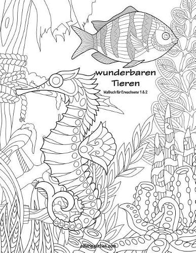 Malbuch mit wunderbaren Tieren für Erwachsene 1 & 2