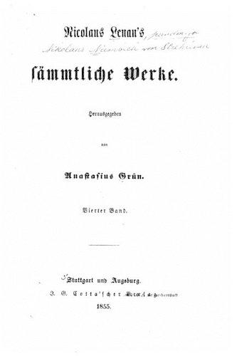 Nicolaus Lenau's sämmtliche Werke