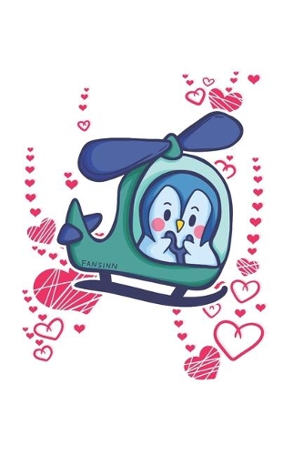 Funny Penguin Pilot Notebook: Graph Paper Journal 6x9 - 120 Pages