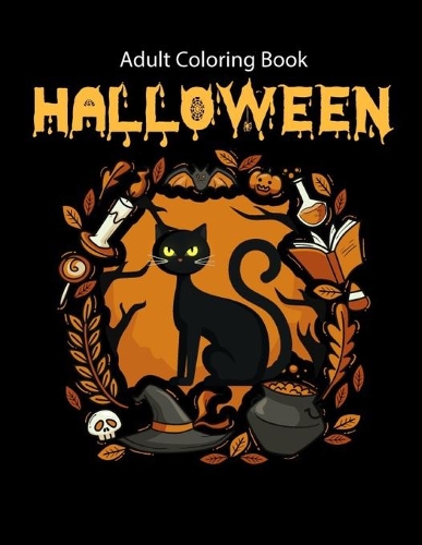 Adults Coloring Book Halloween: Cats Coloring book for adults