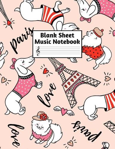 Blank Sheet Music Notebook: Easy Blank Staff Manuscript Book Large 8.5 X 11 Inches Musician Paper Wide 12 Staves Per Page for Piano, Flute, Violin, Guitar, Trumpet, Drums, Cell