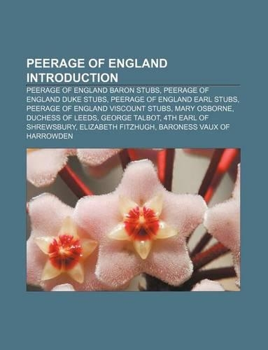 Peerage of England Introduction