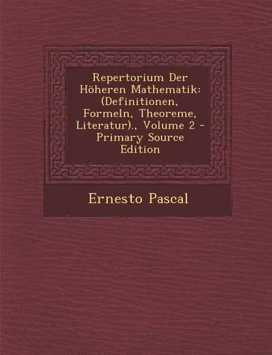 Repertorium Der Hoheren Mathematik