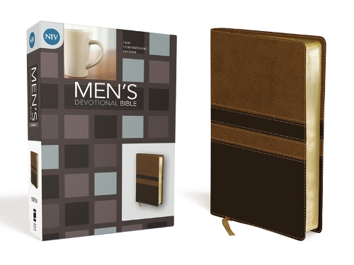 NIV, Men's Devotional Bible, Compact, Leathersoft, Brown