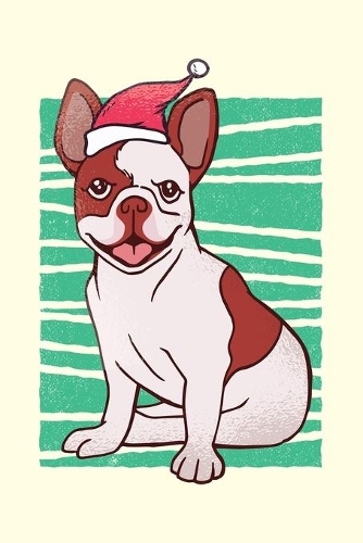 Funny Bulldog Christmas - Journal Diary Journal Lined about A5 FORMAT - notepad for school and work. Christmas theme, dog owner, friend