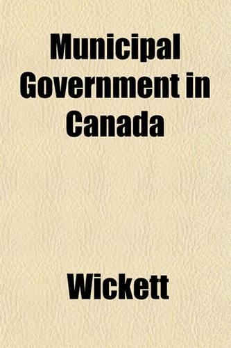 Municipal Government in Canada