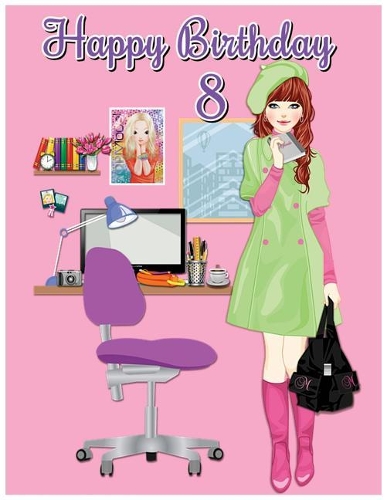 Happy Birthday: Birthday Notebook for 8 Years Old (Composition Book Journal) (8.5 X 11 Large)(110 Pages) (Birthday Notebooks and Journals)