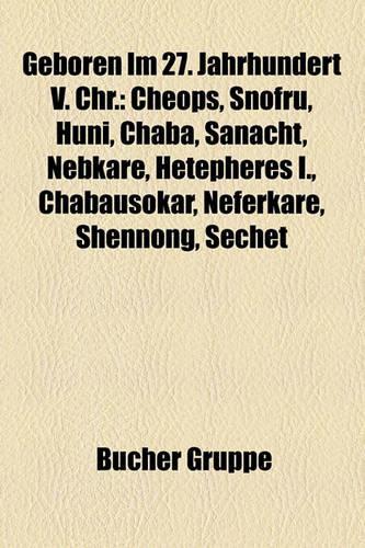 Geboren Im 27. Jahrhundert V. Chr.