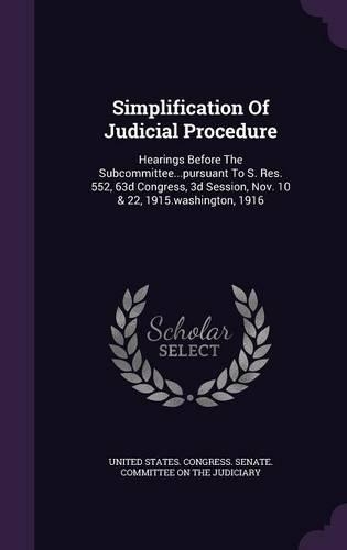 Simplification Of Judicial Procedure